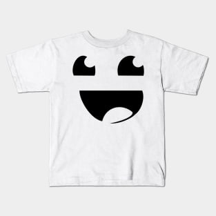 Excited Emoji / Yellow Emoticon, Pumpkin Face Style Kids T-Shirt